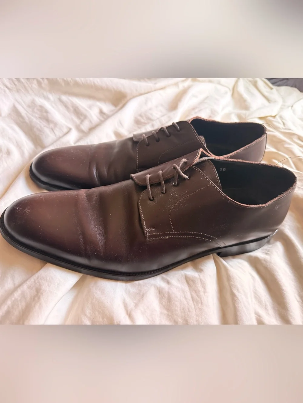 To Boot Dark Brown Leather Derby Shoes